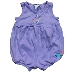 Vintage Carter’s Romper 3-6M‎ Lavender Bunny Embroidered One Piece Outfit Easter